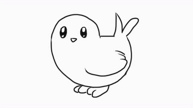 简单好玩的卡通小鸟幼儿亲子简笔画 宝宝轻松学画画