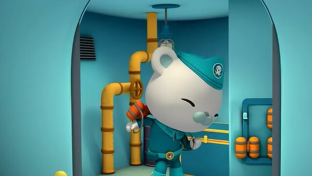 海底小纵队:巴克队长和独角鲸在海底游泳