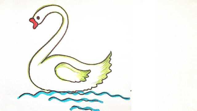 一分钟简笔画如何用数字2画天鹅超简单快给孩子收藏吧