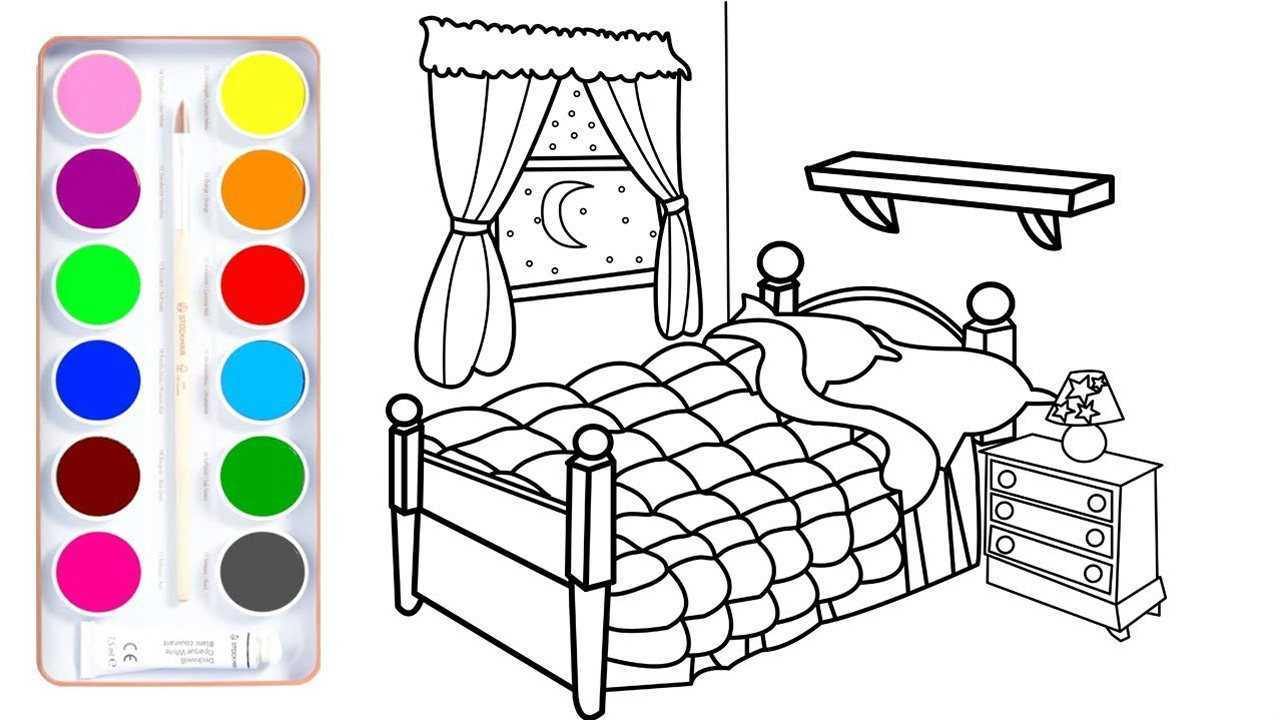 儿童简笔画我的漂亮卧室小窗户