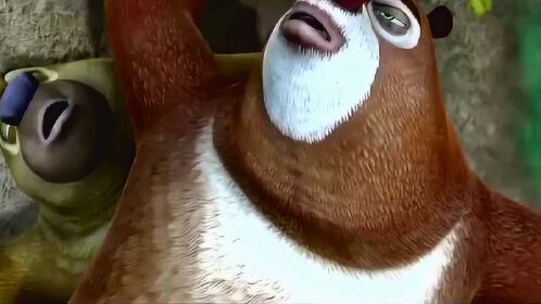 熊出没: 闪电太猛把电视烧了, 刚被电晕的光头强又被电视机砸晕