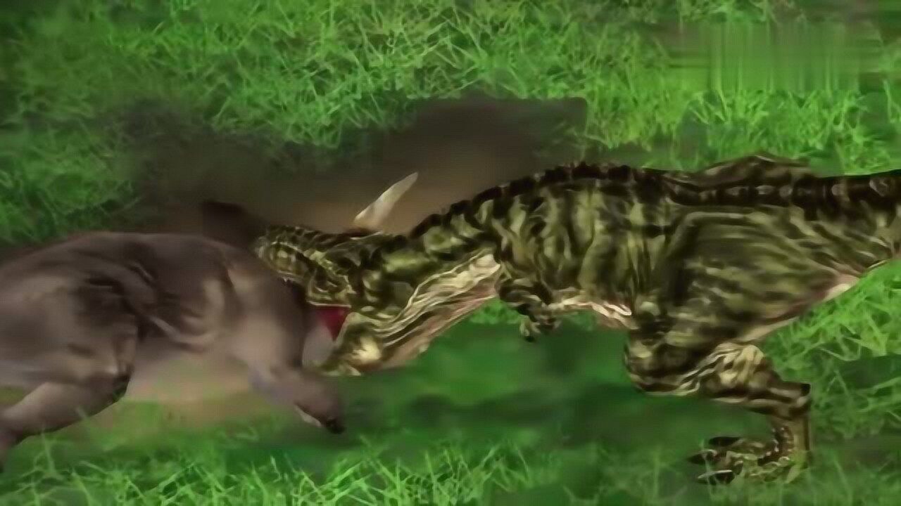 霸王龙大战甲龙脊背龙招招攻击要害