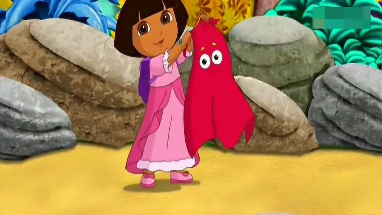 爱探险的朵拉哇好漂亮的披风啊朵拉穿着她要去干什么育儿早教