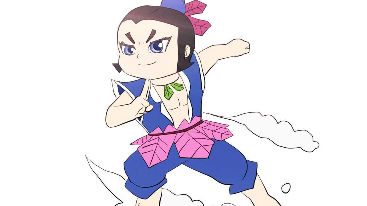 腾云驾雾中的帅气葫芦娃儿童卡通简笔画