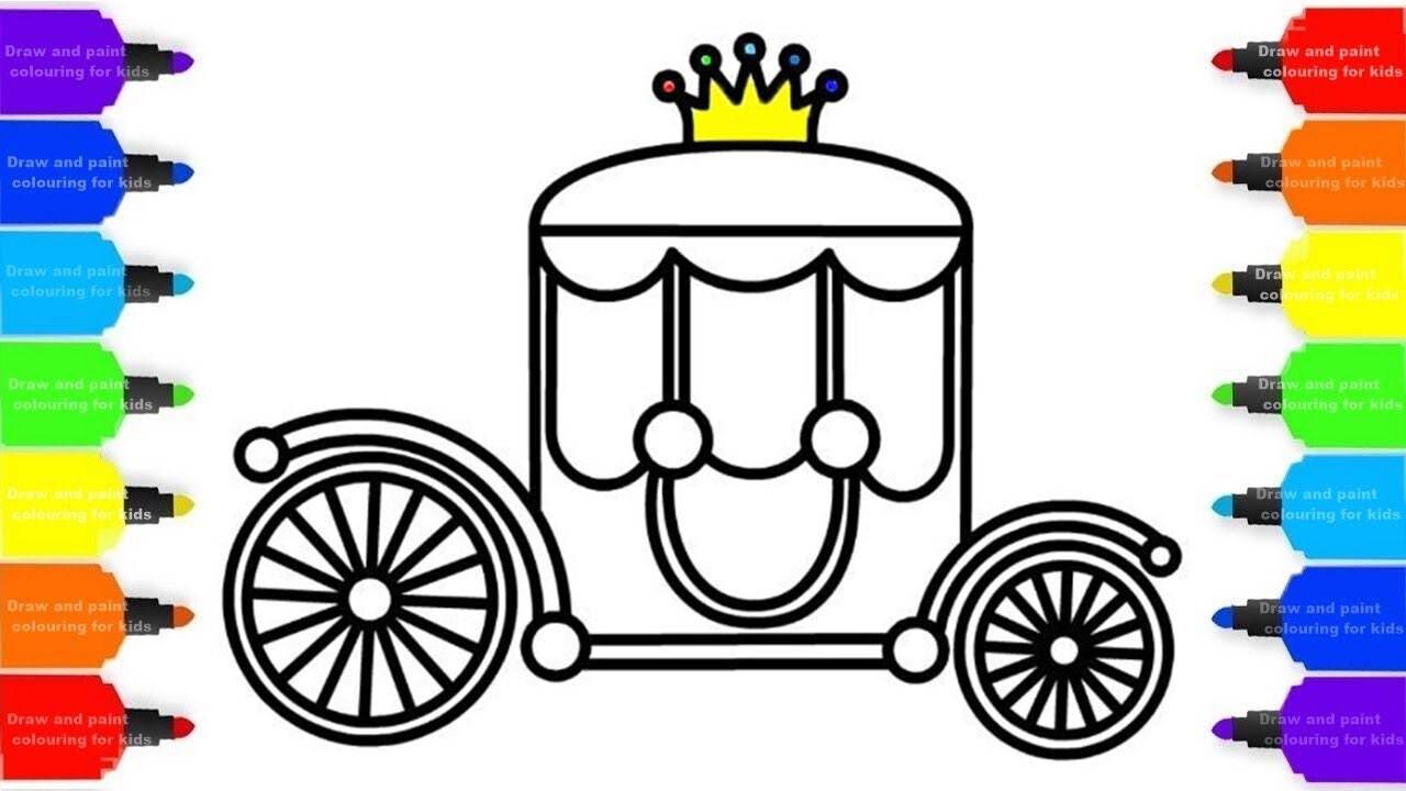 亲子简笔画:漂亮的花车