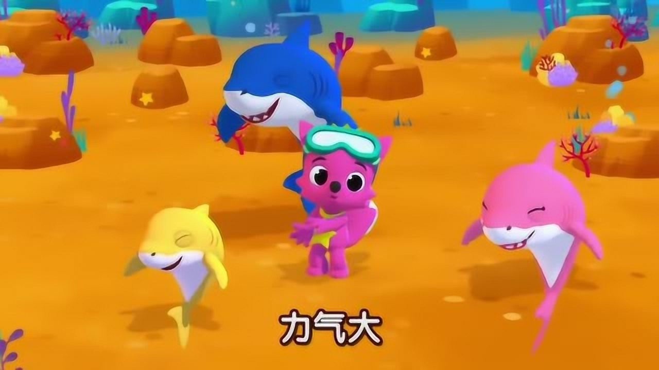 碰碰狐鲨鱼一家 鲨鱼家族和小鱼快乐跳舞