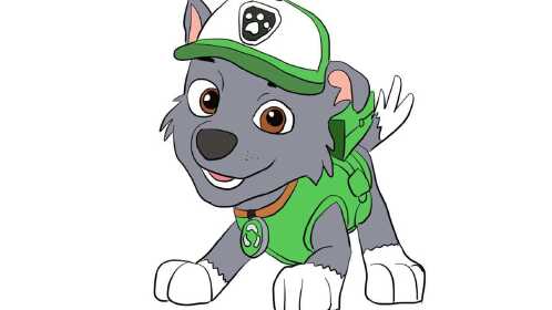 汪汪队立大功之可爱的灰灰儿童亲子简笔画