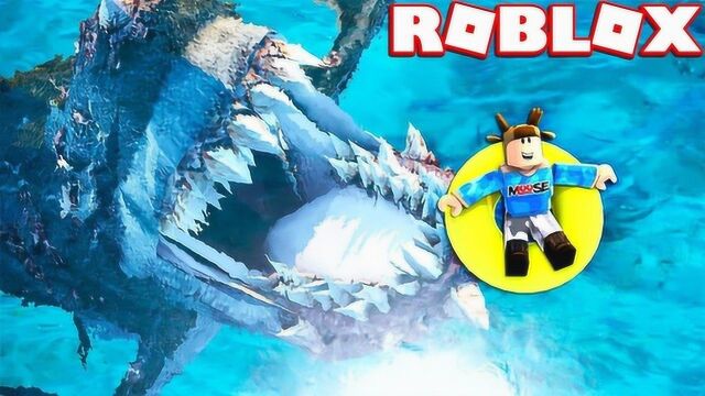 小飞象解说 Roblox大白鲨模拟器 海底小纵队挑战海洋霸主巨齿鲨?