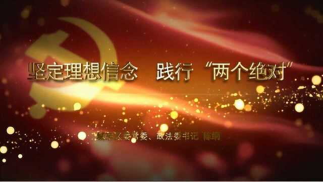 坚定理想信念 践行“两个绝对”——城东区委常委、政法委书记陈纲