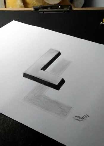 30秒教你画l的立体画