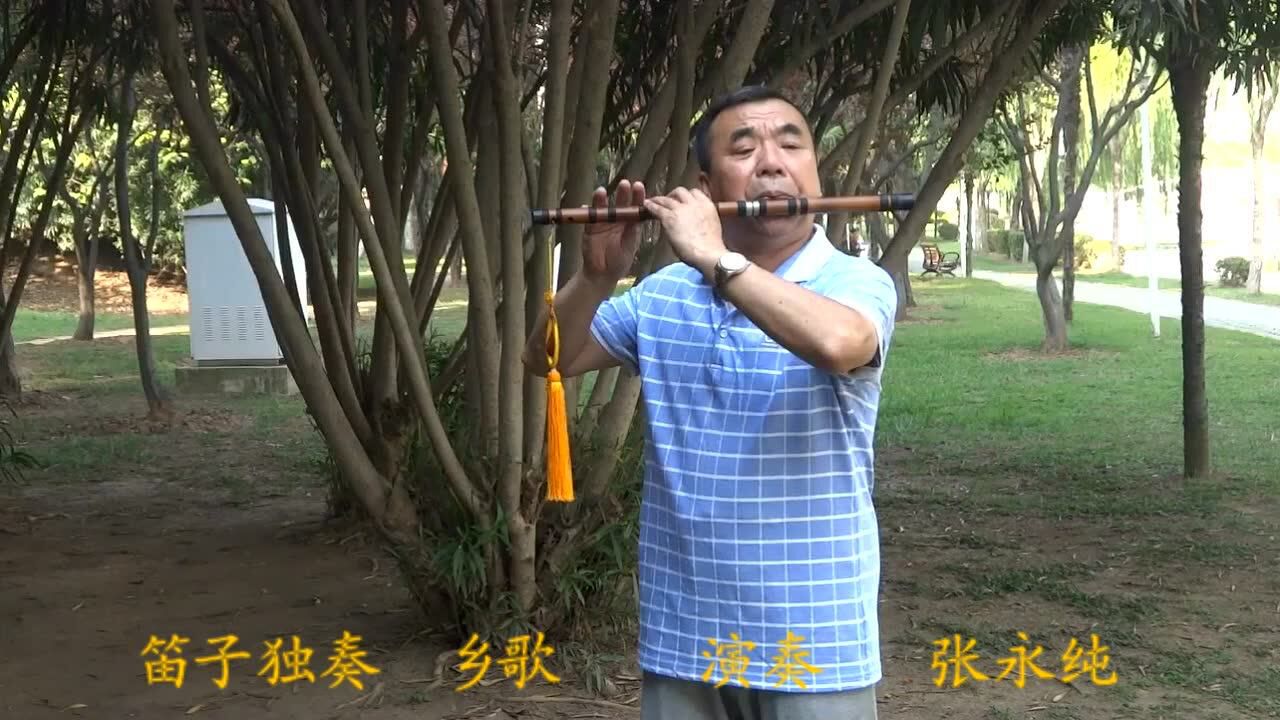 张永纯  笛子独奏 乡歌  录像 姜瑰笙