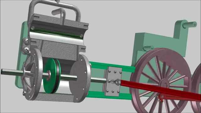 蒸汽火车车轮的机械结构运行原理