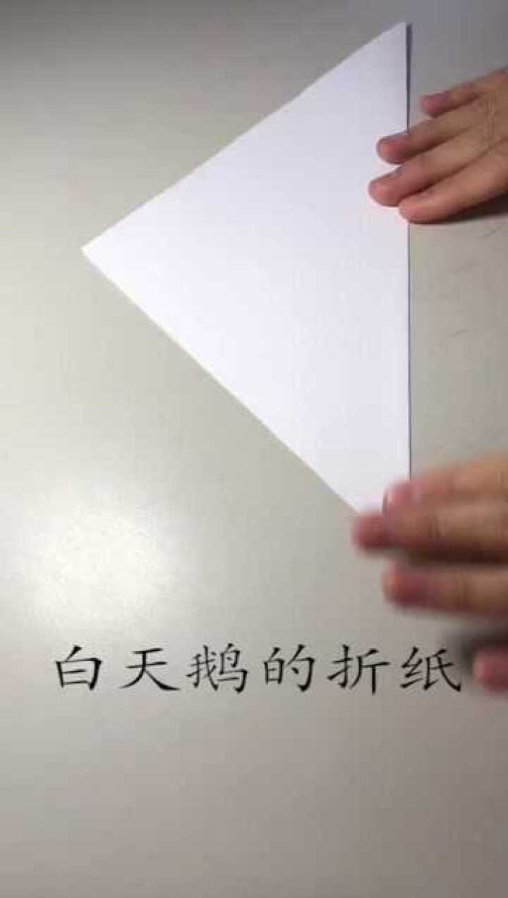 手工制作用白纸折出来的白天鹅看着很一般啊