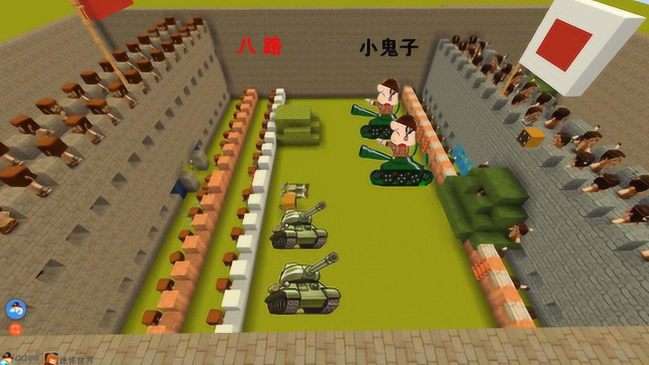 迷你世界八路军vs小鬼子入梦找到迫击炮把鬼子老家给炸平了