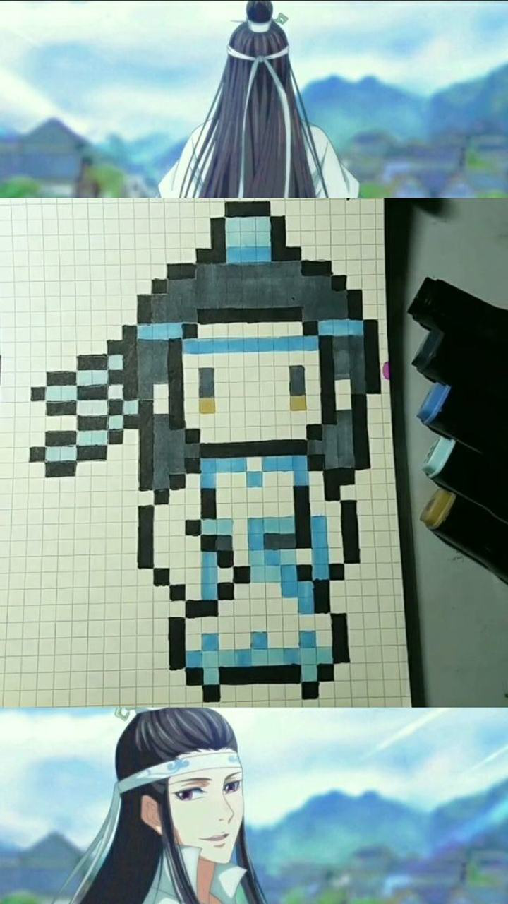 魔道祖师蓝曦臣 像素画,bgm:魔道祖师