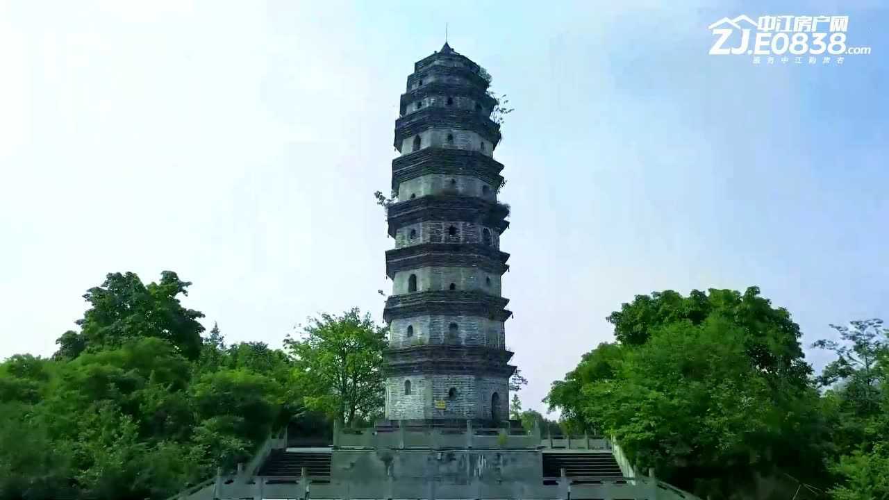 中江县古八景之一"南塔"