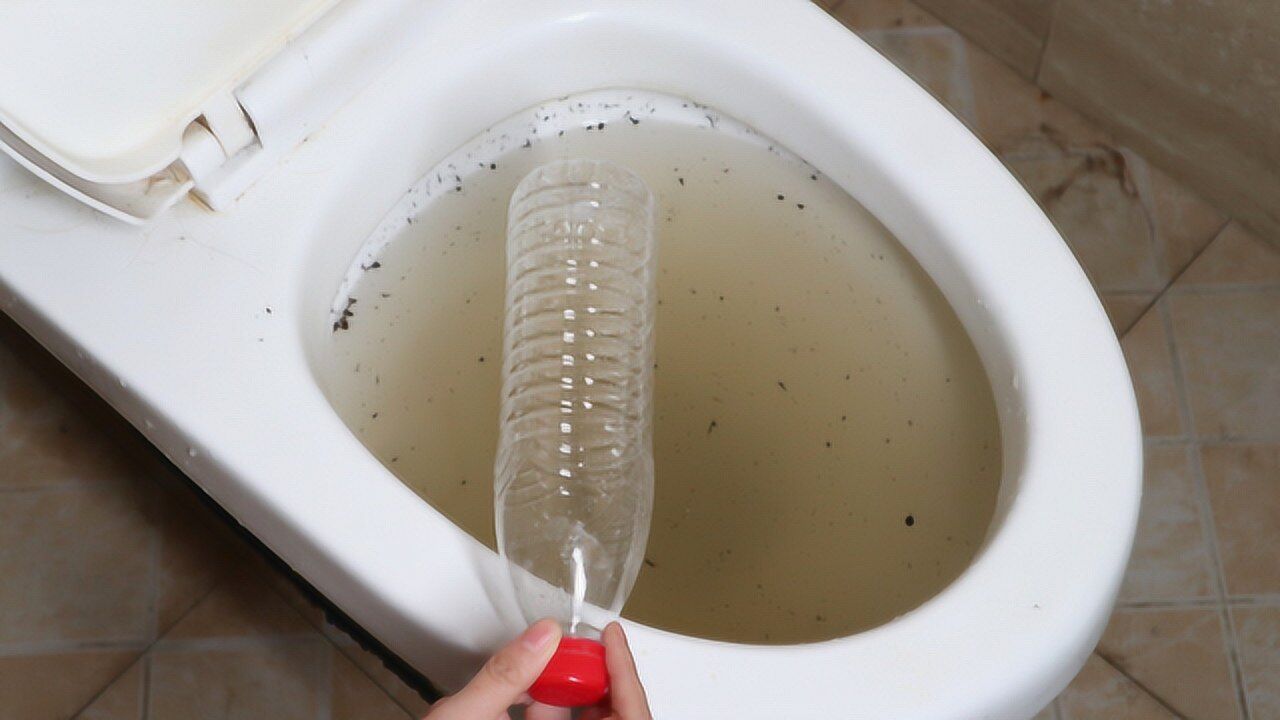 马桶堵了冲不下去水教你一个窍门3分钟疏通好不花一分钱