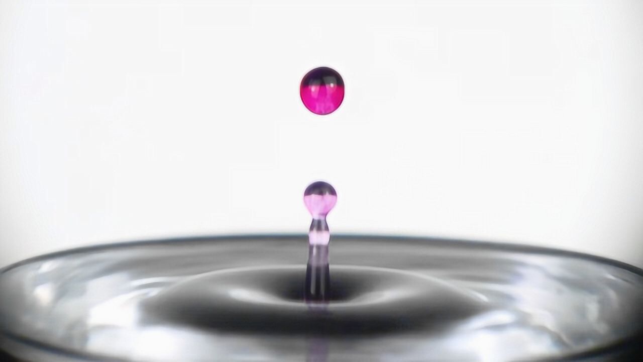一滴“水滴”落下时究竟多美？慢镜头惊艳呈现，每一帧都值得收藏_腾讯视频