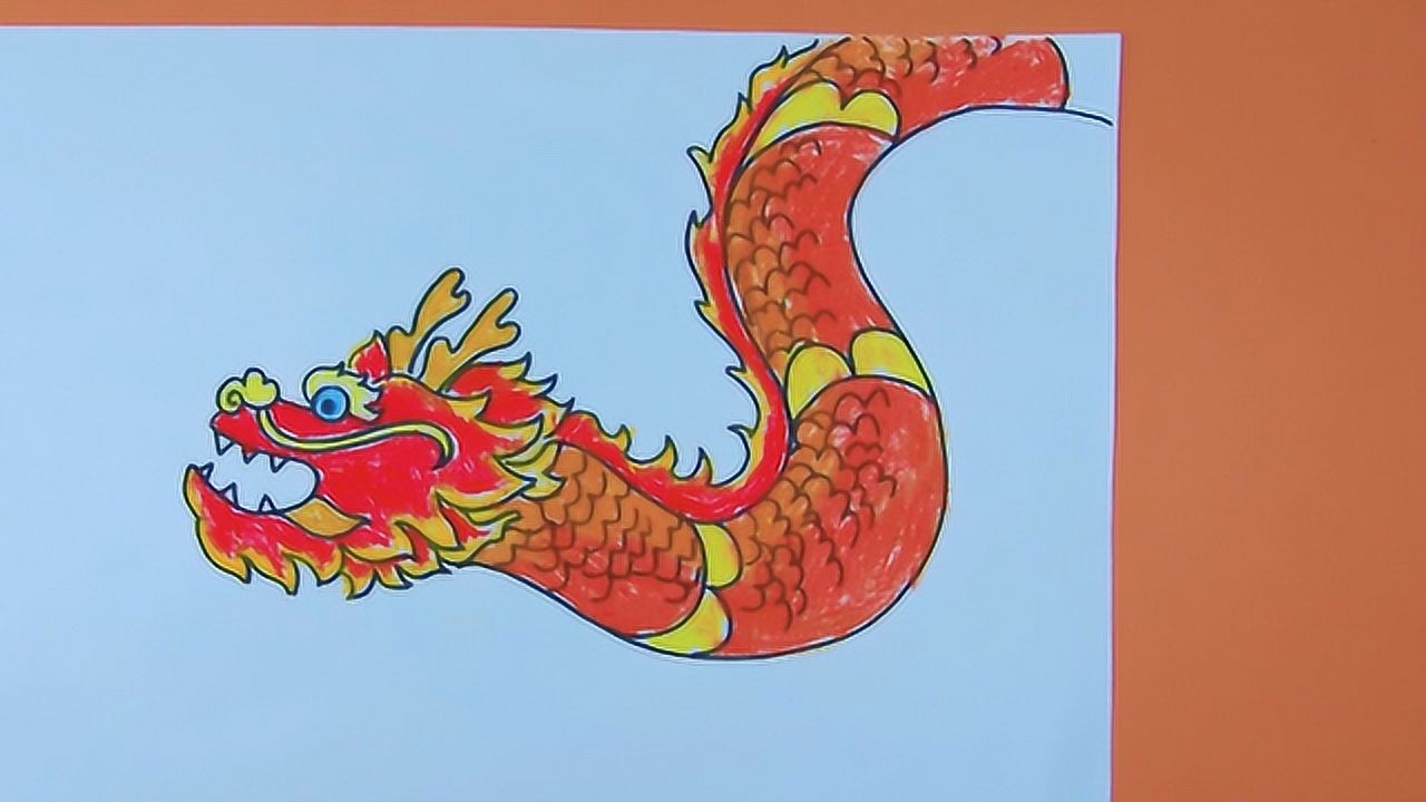 232 威武的中国龙一起涂上好看的颜色吧