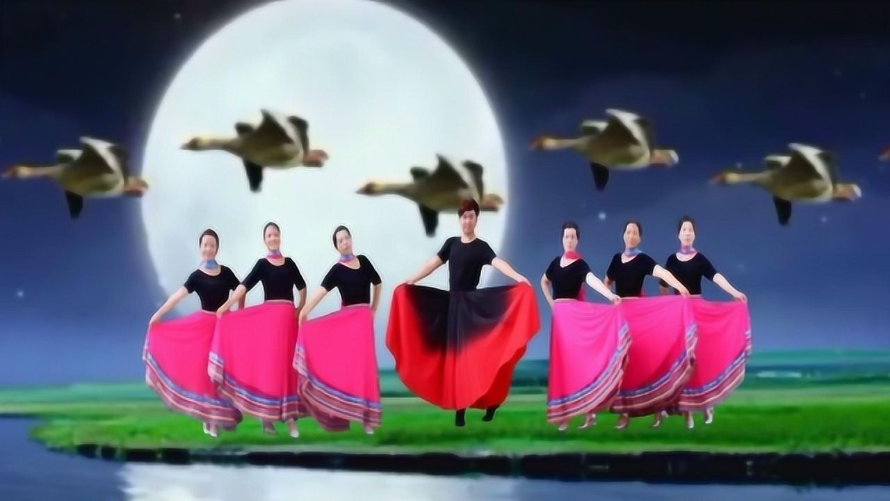 韦福强广场舞月亮女神抒情优美三步舞蹈教学