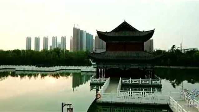 高清航拍,河南南阳社旗县,假山风景区美景