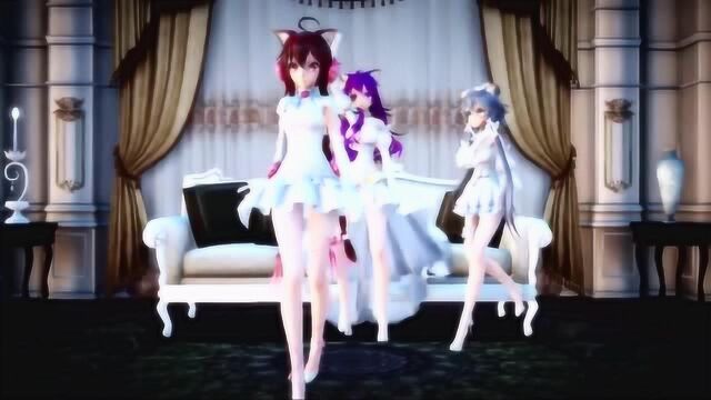 MMD天依乐正绫墨清弦婚纱快娶走吧