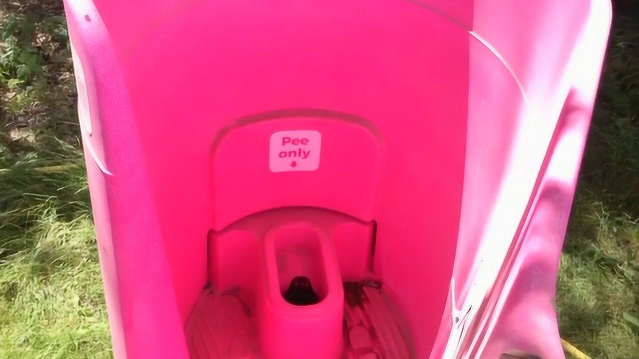 露天女性小便池火了!粉红色的还挺可爱