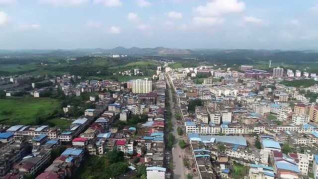 航拍:永州市零陵区珠山镇城区部分