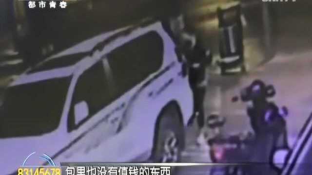 “霸气女” 凌晨砸丰田霸道车玻璃进行盗窃