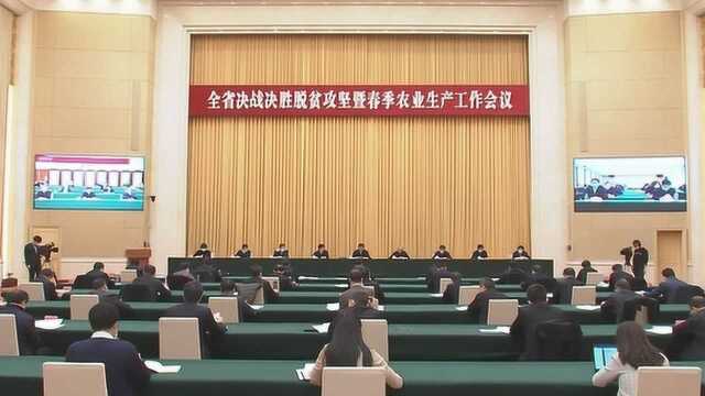 全省决战决胜脱贫攻坚暨春季农业生产工作会议召开