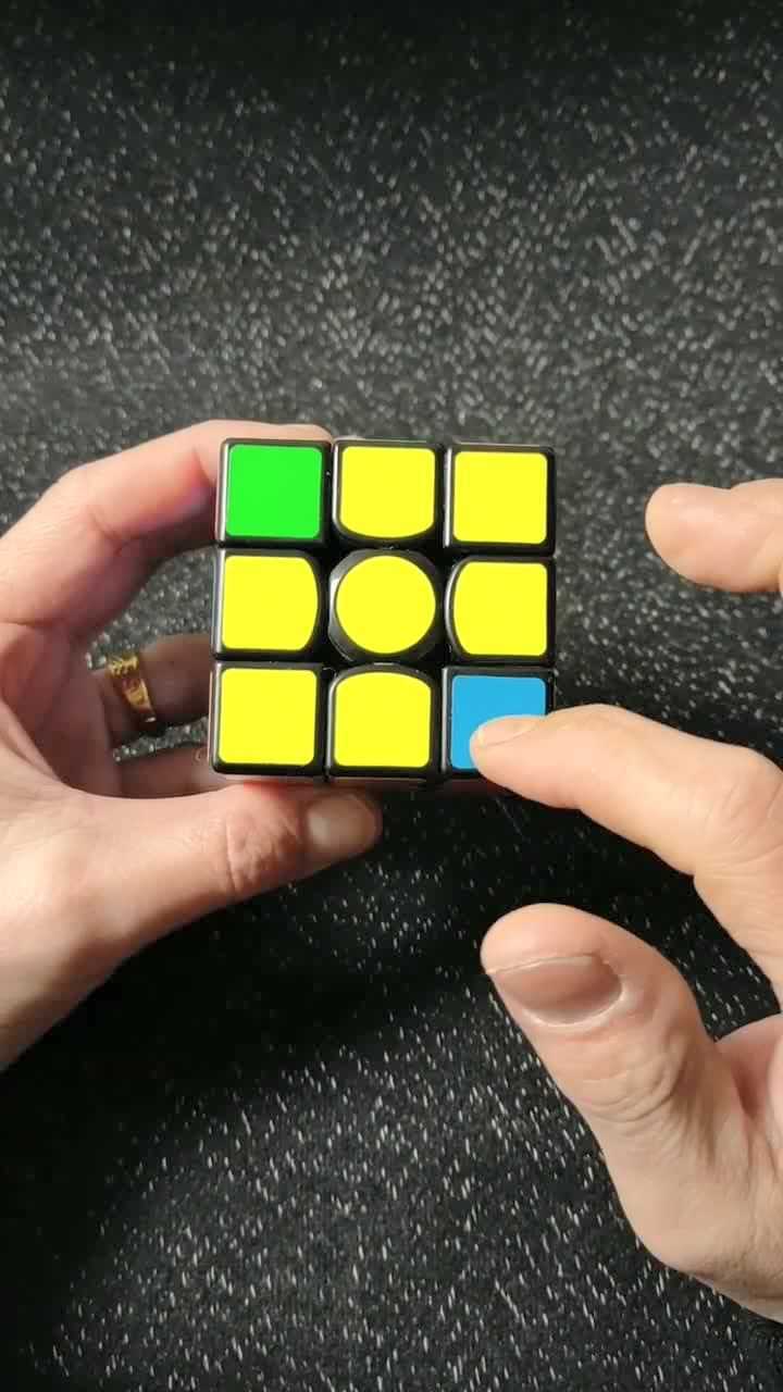 顶层黄色十字最后一种形状教程