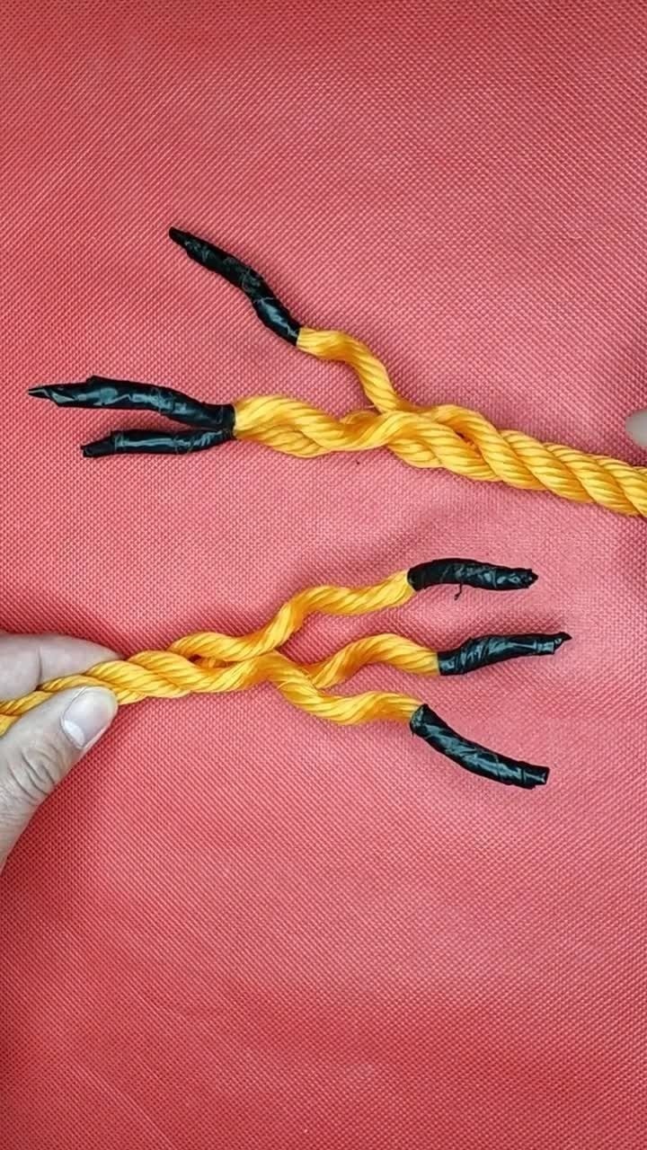 三股绳的对接方法完全不需要打结轻松就能接上