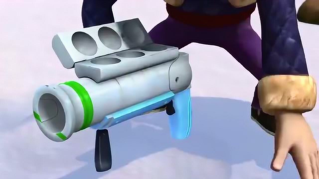 熊出没之夺宝熊兵强哥的无敌雪球枪太厉害了轻轻松松打败大狗熊