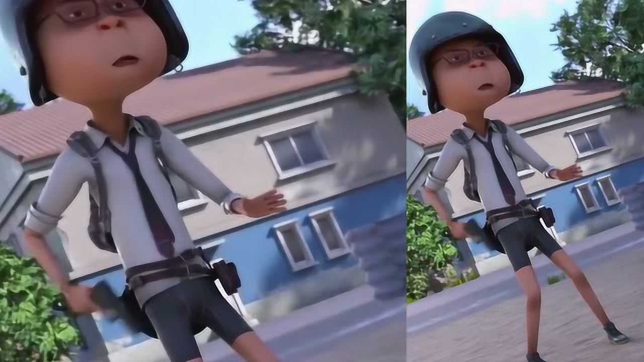 阿银吃鸡动漫:阿银这无敌旋风腿,完美吃鸡!