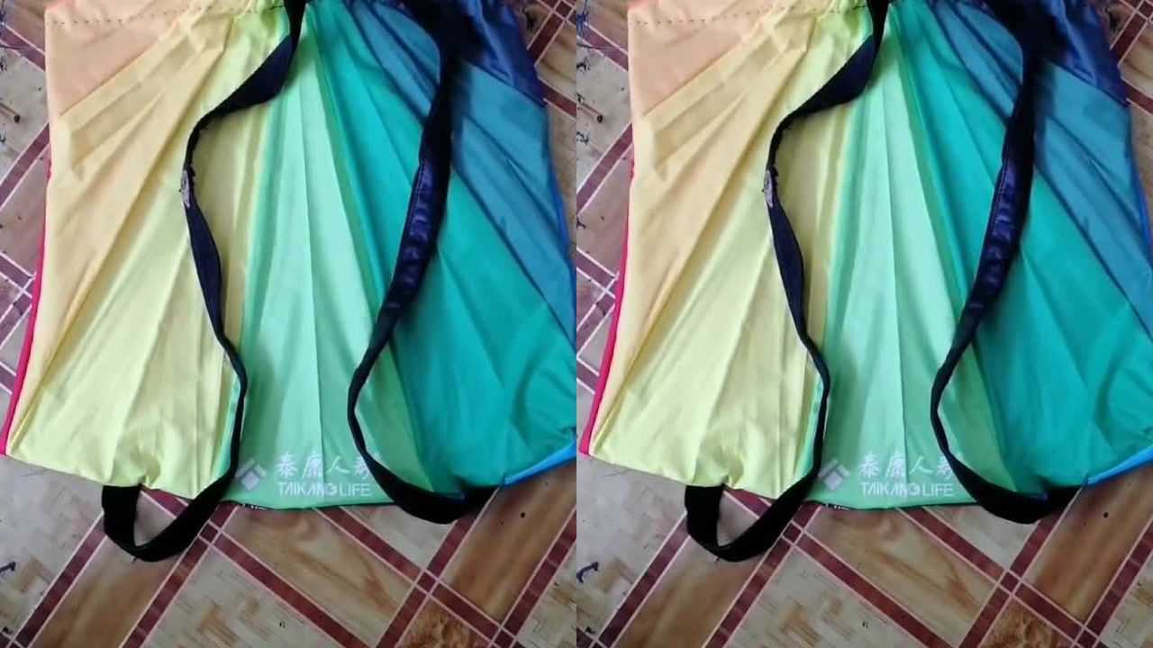 坏的雨伞布废物利用,改做双肩包,成品来啦