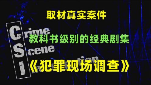 温情解说《犯罪现场调查》：教科书级别的经典剧集，每一集都取材真实案件！