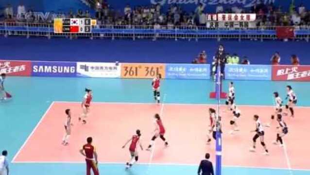 挽救赛点!2010年广州亚运会女排决赛 中国女排VS韩国女排