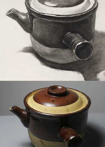 美术入门 素描静物 砂锅 #美术