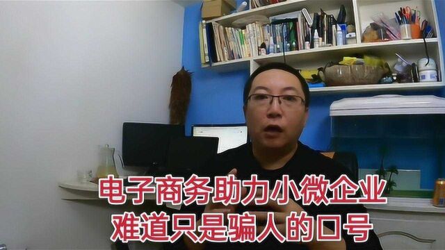 很多实体店和个体户怨恨电商,而不去开网店,说好的助力小企业呢