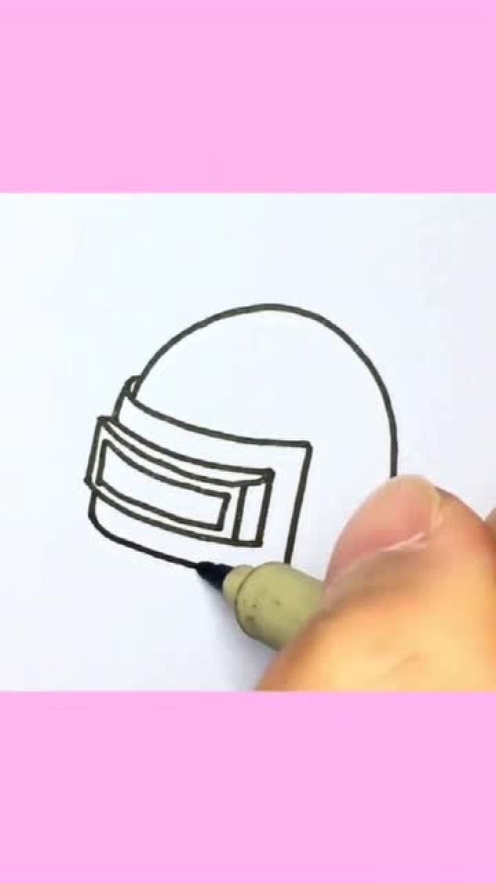 简笔画教你画吃鸡三级头你们看画的像不像