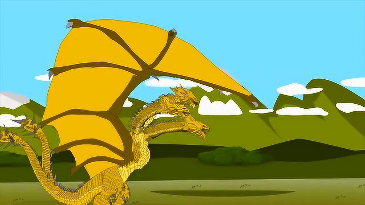 怪兽恐龙王国三头龙齐喷火黑恐龙没地躲黑恐龙好可怜
