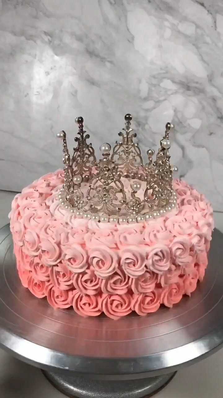 欲戴王冠,必承其重,这样的皇冠渐变蛋糕爱死了_腾讯视频