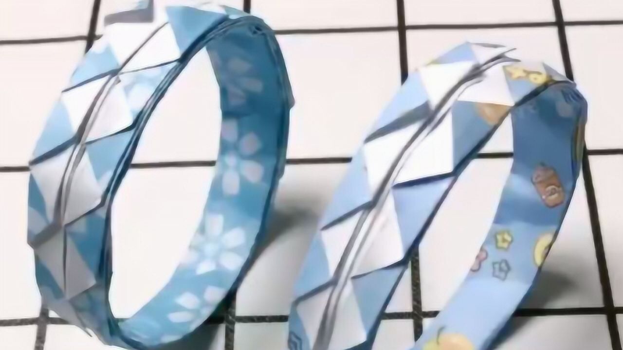 一张纸自制漂亮手环步骤简单很好折轻松学会送闺蜜