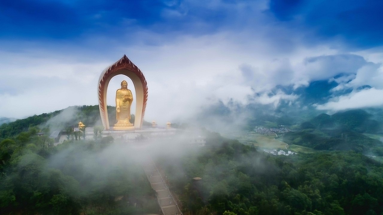 世界最高的東林大佛像到底有多壯觀?佛光環繞金身燦燦太美了