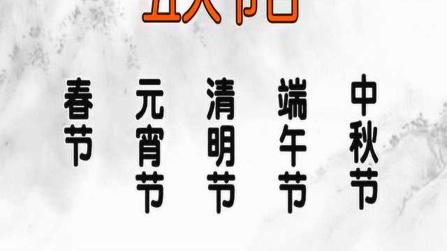 你知道中国的“五大”都有哪些?