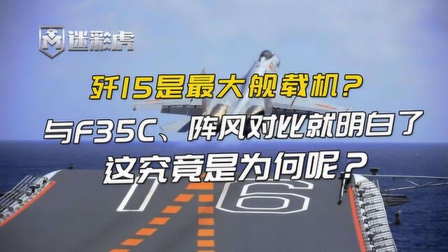 为何说歼15是最大舰载机?和大黄蜂、F35C、阵风对比一下就明白了