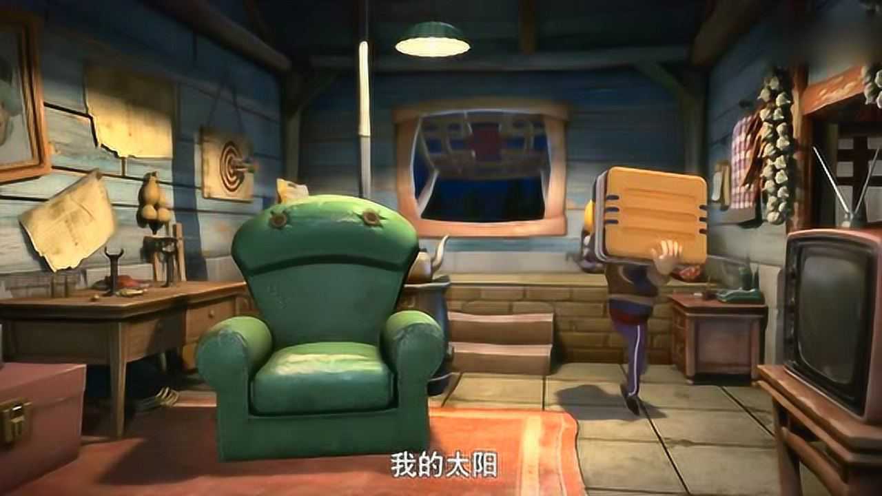 熊出没之夺宝熊兵:光头强捡到了箱子,回到了木屋!