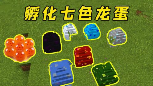 大神带你逛我的世界我的世界草地孵化七色龙蛋五彩斑斓的太好看了