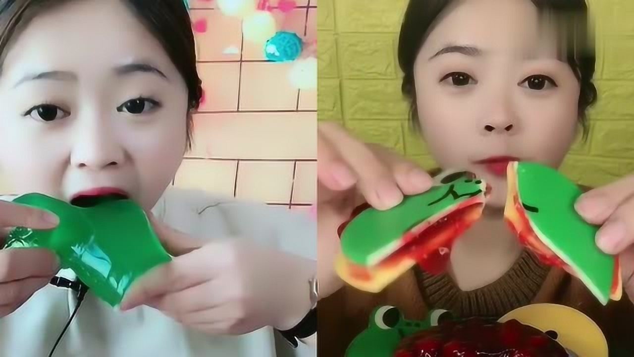 美女直播吃果冻鞋子,草莓酱,各种口味任意选,是我向往的生活