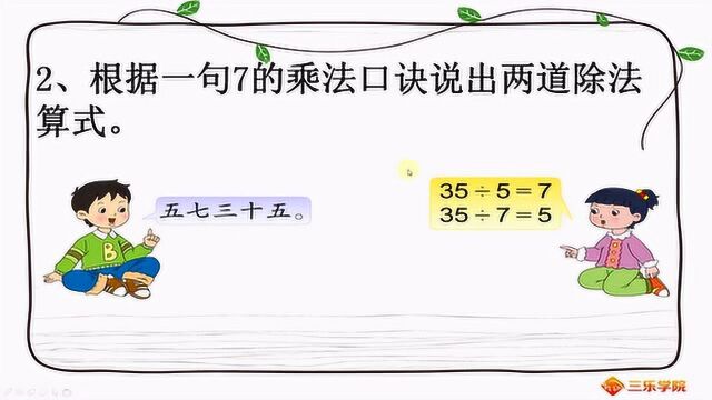 你会根据口诀写乘法和除法算式吗?小学2年级的内容,孩子要弄懂